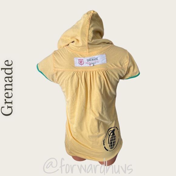 Grenade Short Sleeve Reversible Hoodie￼ Size Small - Picture 7 of 12